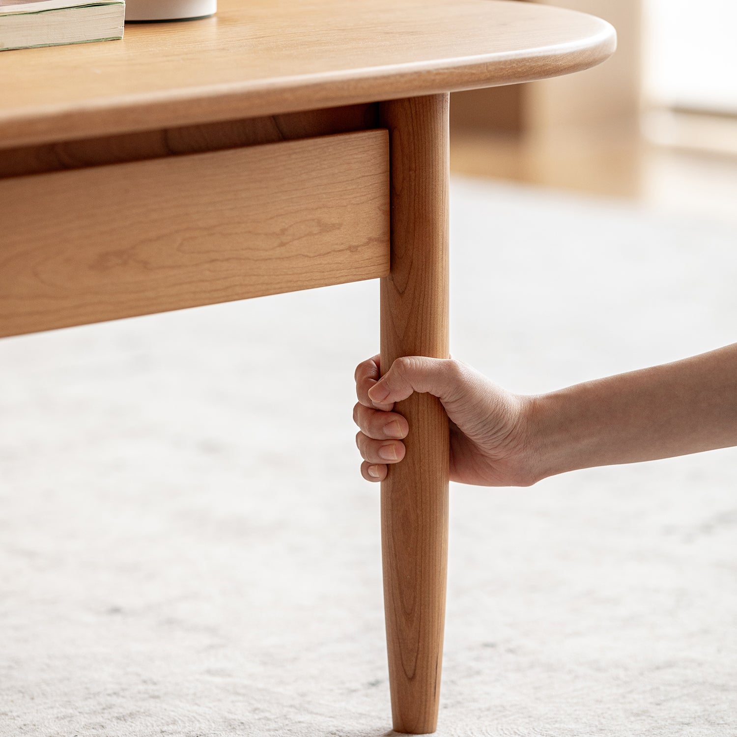 Scandinavian Cherry Wood Coffee Table VISTA