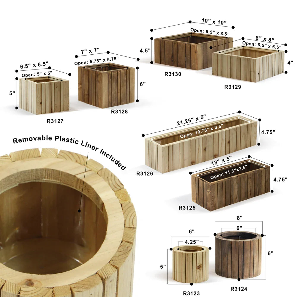 Vertical Slat Wood Box