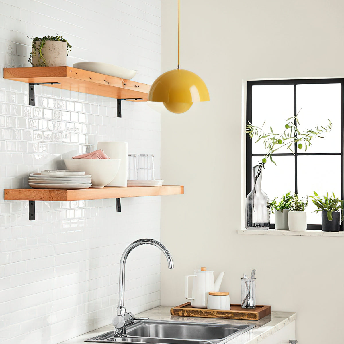 Duo Dome Pendant Light, shade and material close up 2