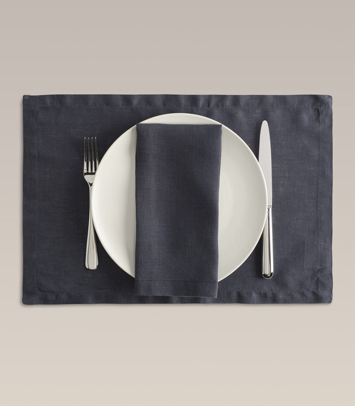 Everyday Linen Napkin and Placemat Set, weave texture close up
