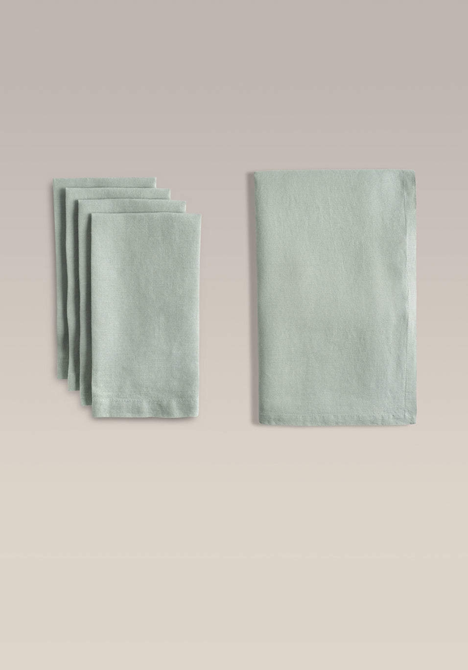 Everyday Linen Napkin and Tablecloth Set, colour and finish close up