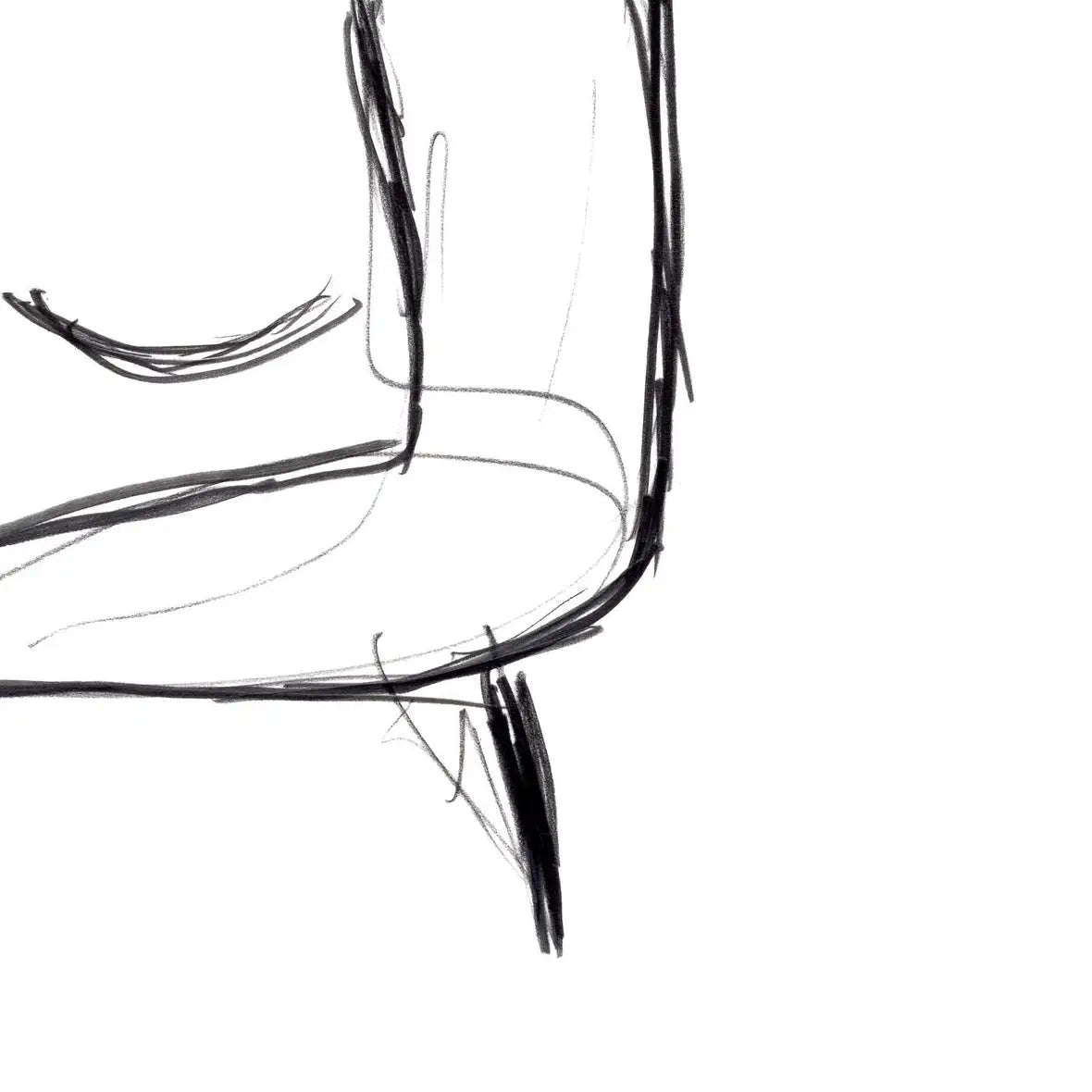 Female Torso Sketch Wall Art
