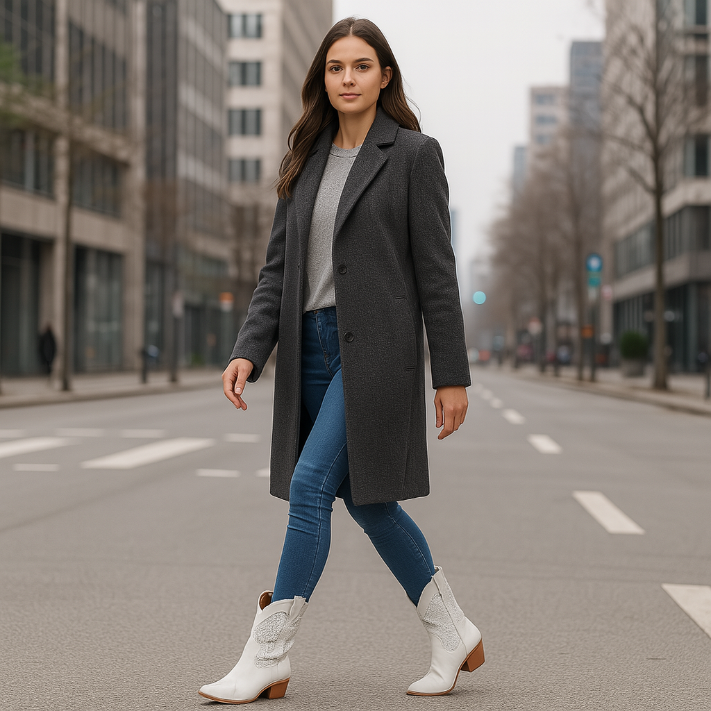 Ferna Suede Ankle Cowboy Boots for Women