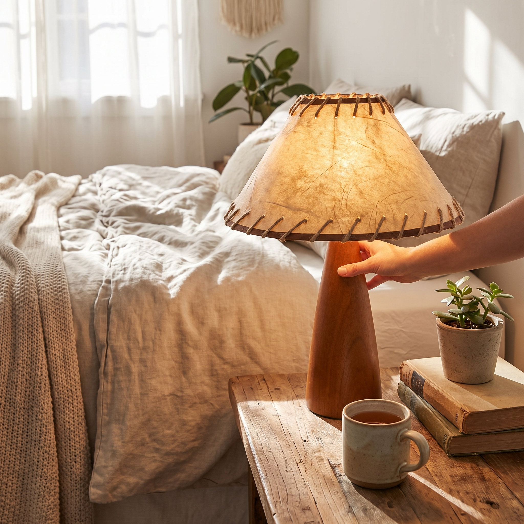 Francesca Solid Wood Table Lamp - OPEN BOX (AU)
