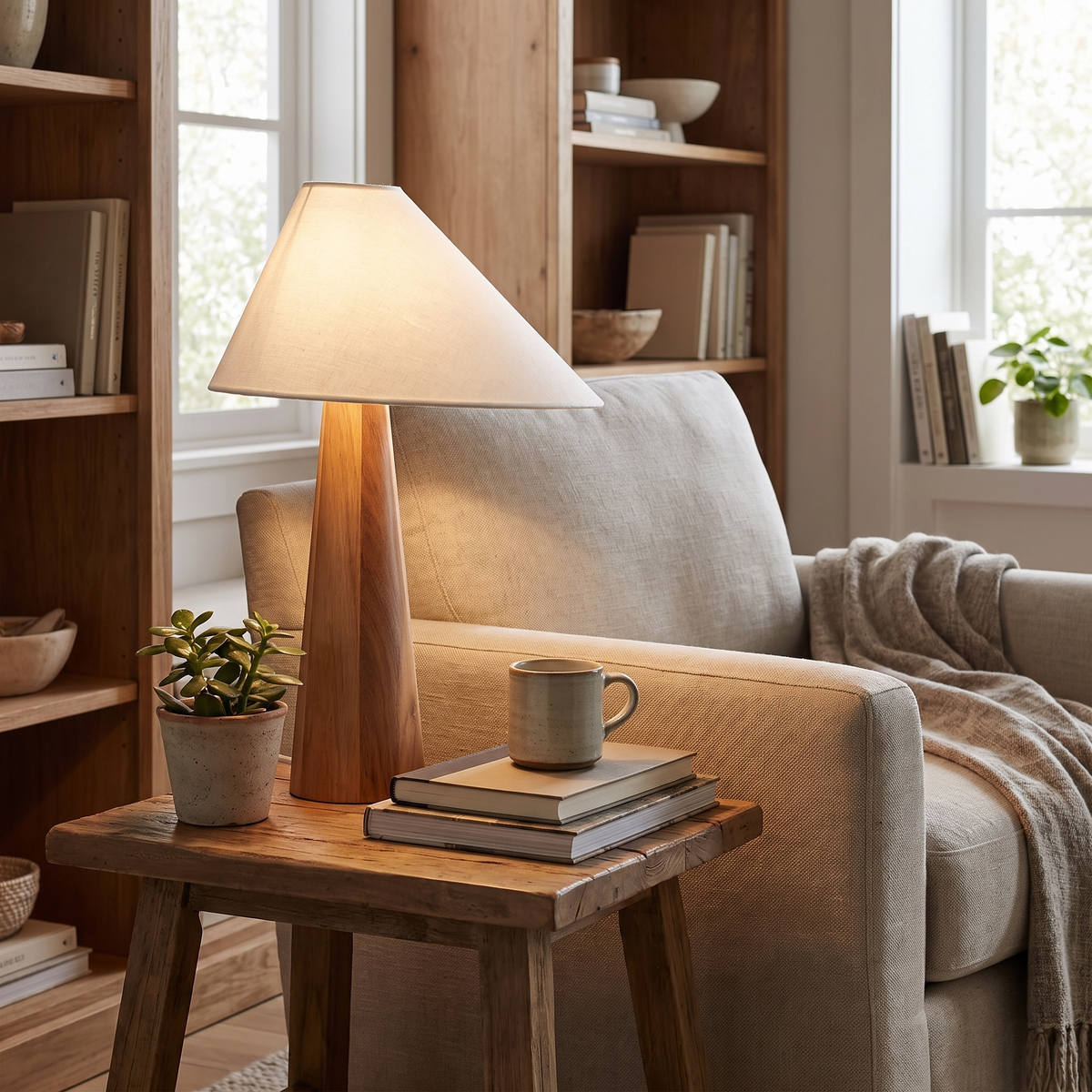 Bonfilia Wood Table Lamp