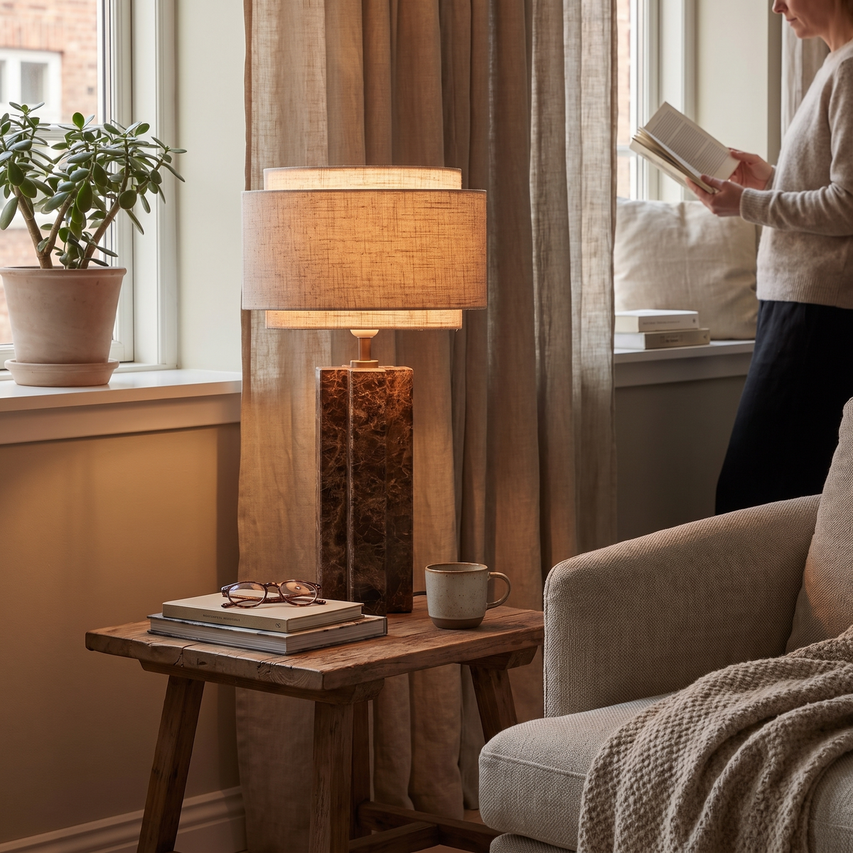 Danish Marble Table Lamp