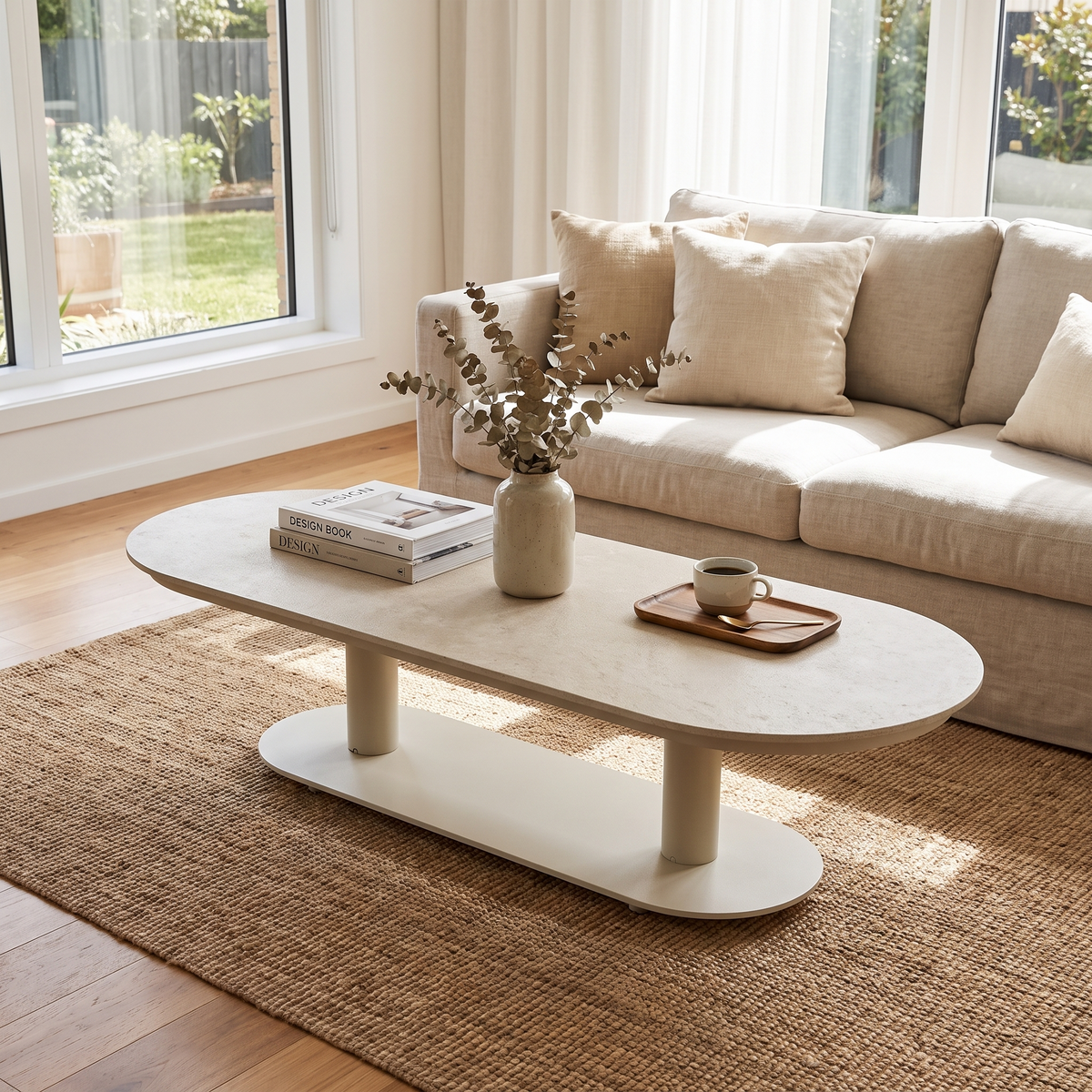 Silverado Coffee Table in Dune Aluminum
