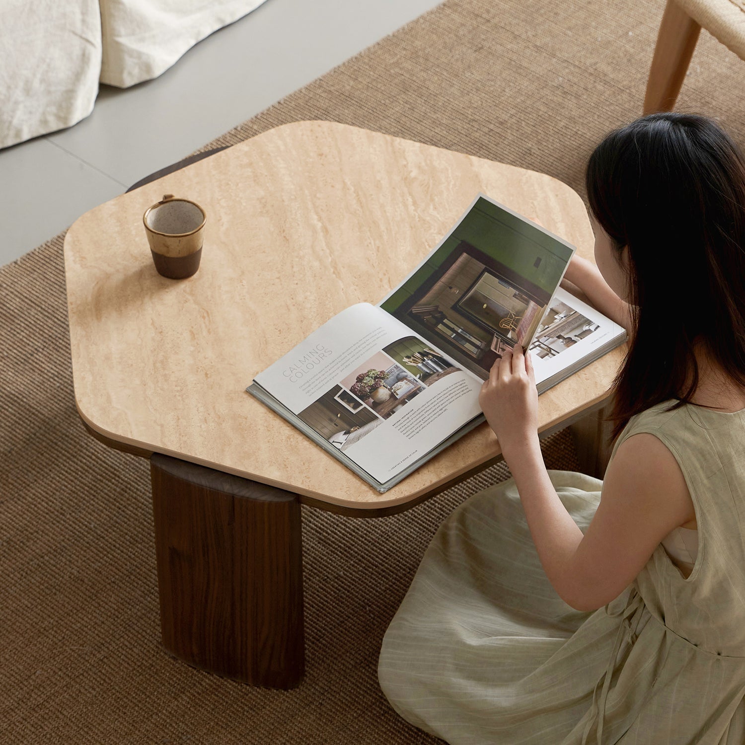 Japandi Sintered Stone Coffee Table Set SILENCE