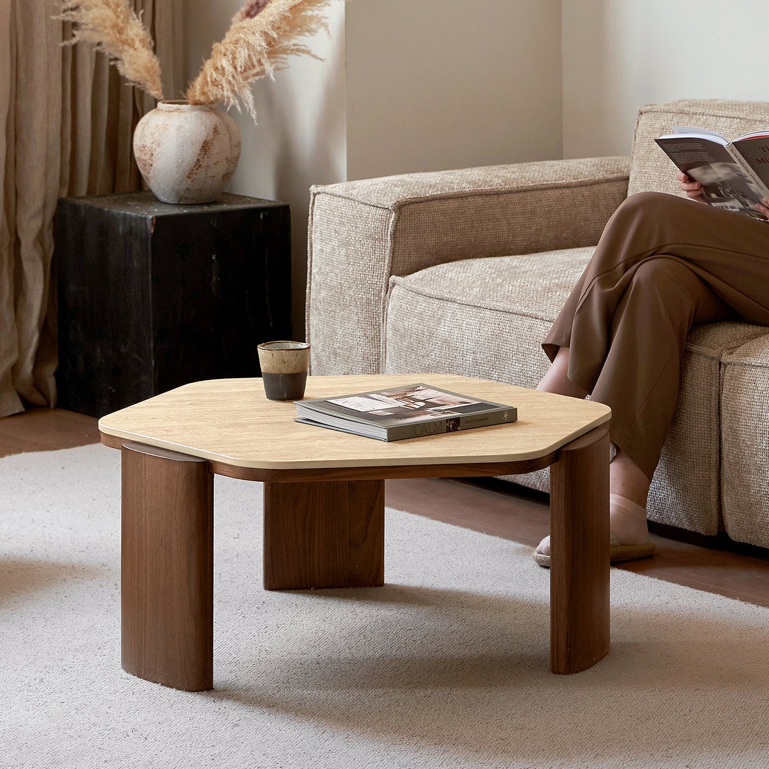 Japandi Sintered Stone Coffee Table Set SILENCE