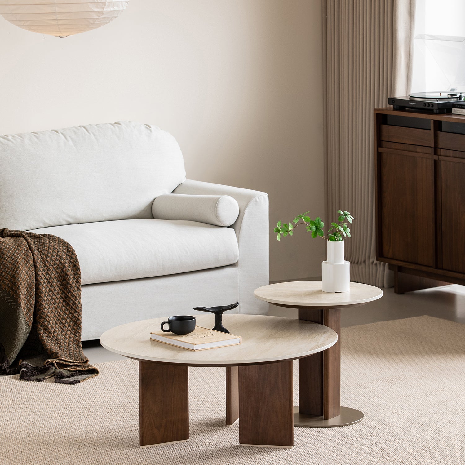 Japandi Sintered Stone Coffee Table Set VALE