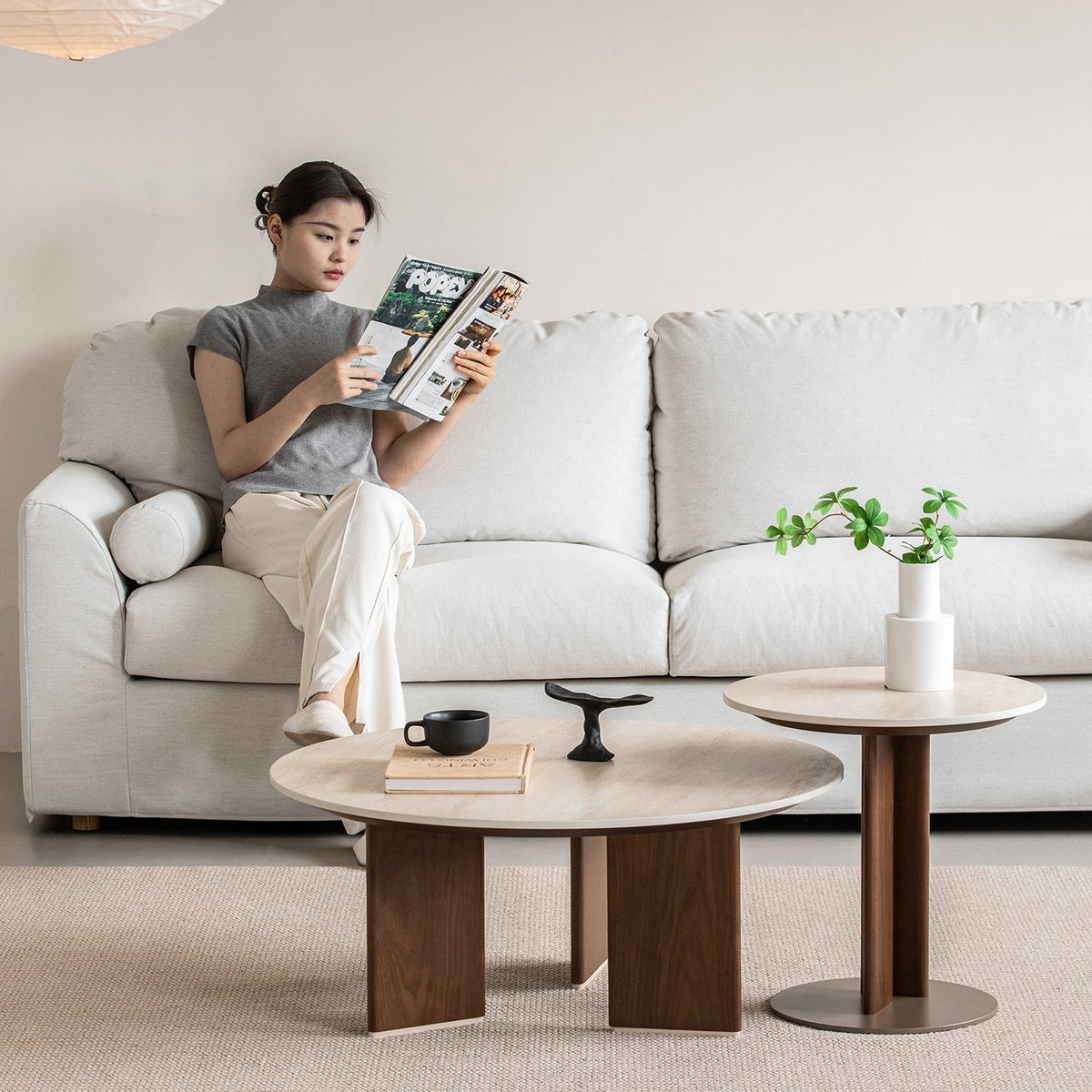 Japandi Sintered Stone Coffee Table Set VALE