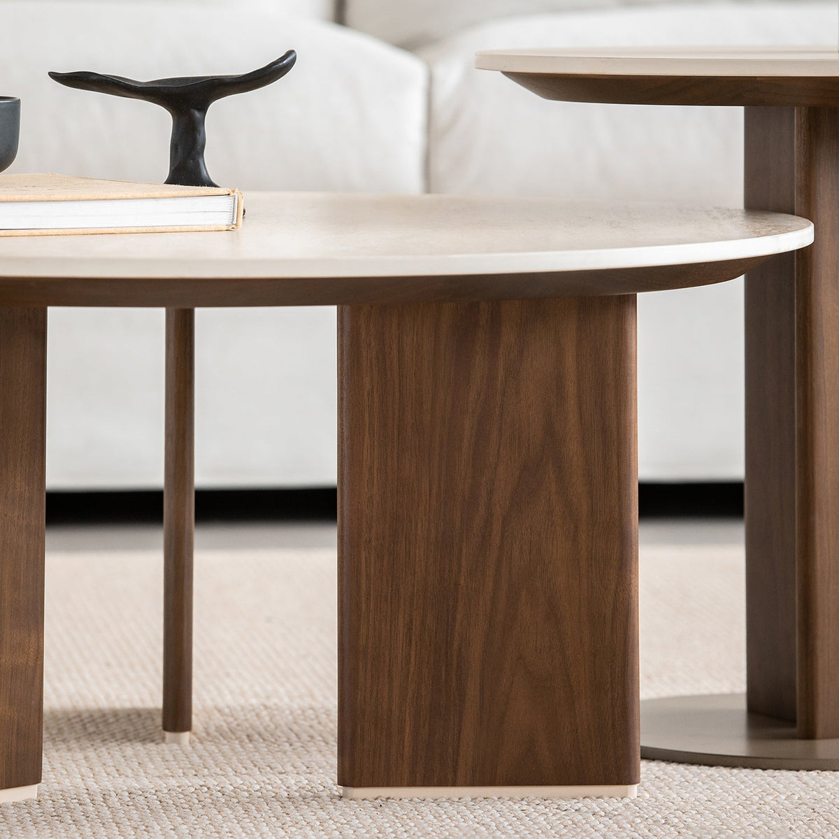 Japandi Sintered Stone Coffee Table Set VALE