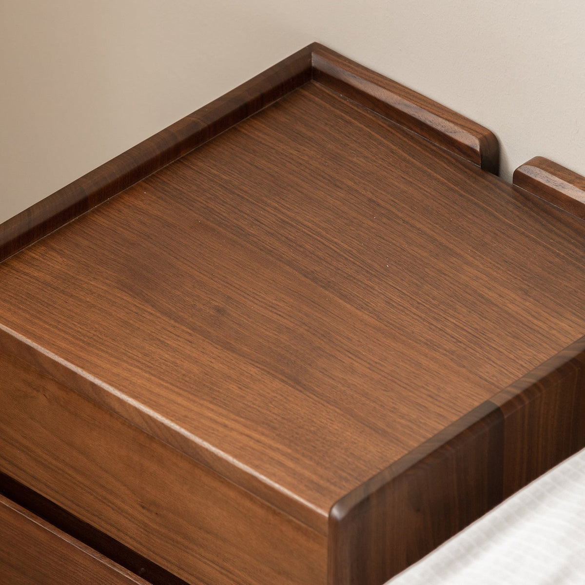 Japandi Walnut Wood Side Table VISTA