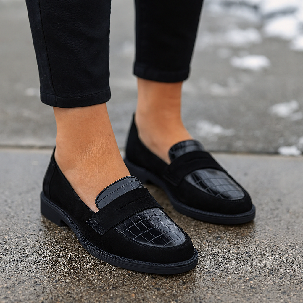 Mocassins Jillian en crocodile pour femme