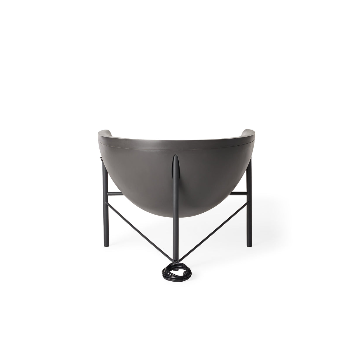 Kosmos Heated Charcoal Lounge Chair, frame and base detail