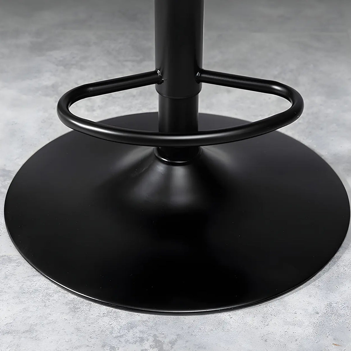 Leather Bucket Bar Stool with Curved Wood-Grain Shell & Low Back