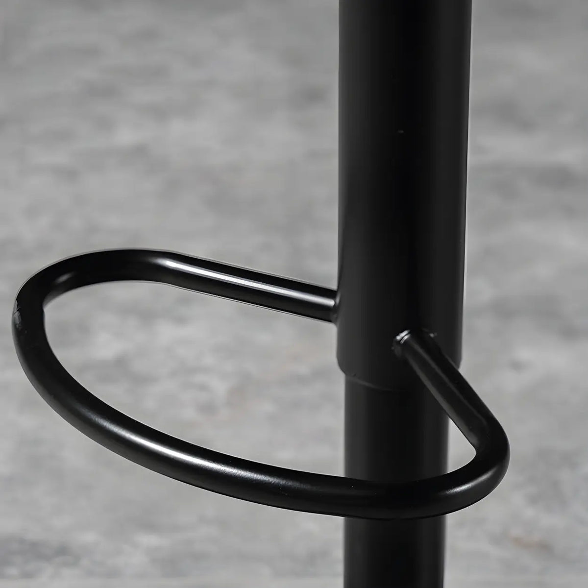 Leather Bucket Bar Stool with Curved Wood-Grain Shell & Low Back