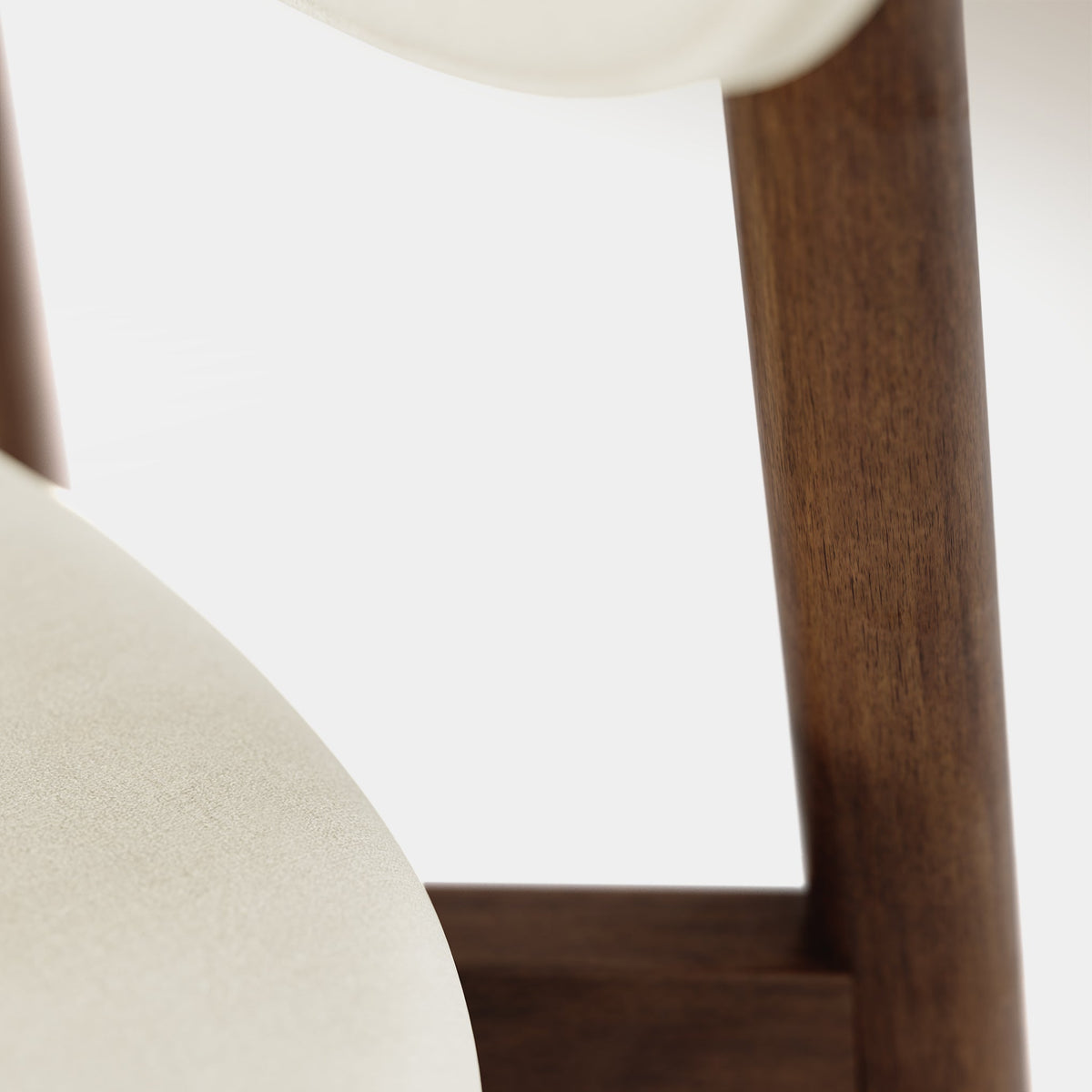 Maia Counter Stool - Ivory & Walnut