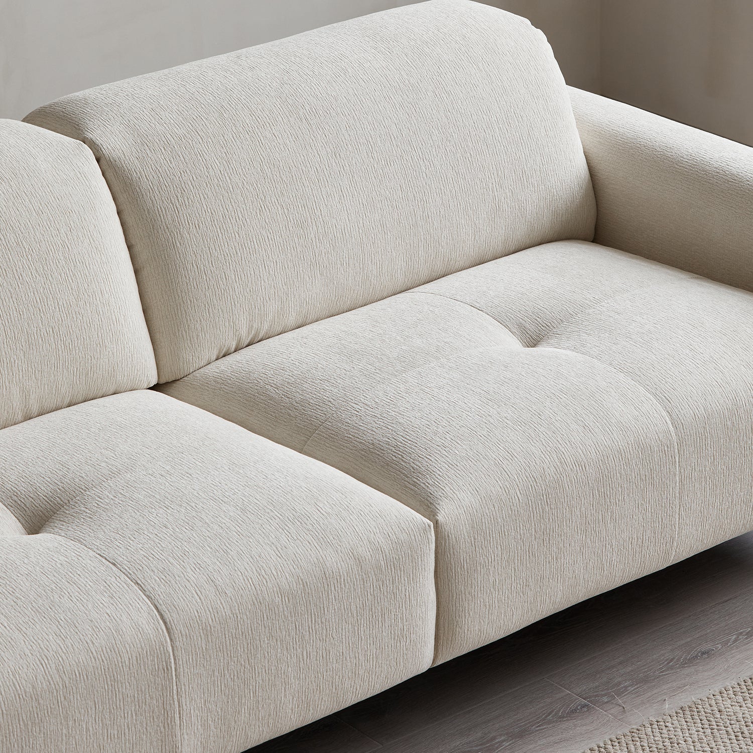 Minimalist Chenille Velvet Fabric 2 Seater Sofa DRIFT