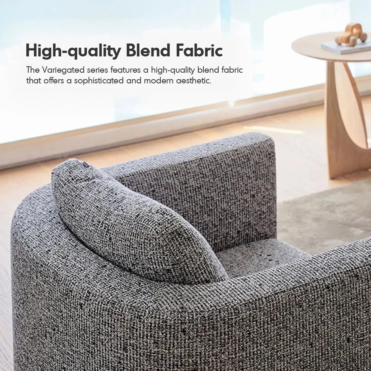 Minimalist Fabric 1 Seater Revolving Sofa VARIEGATED