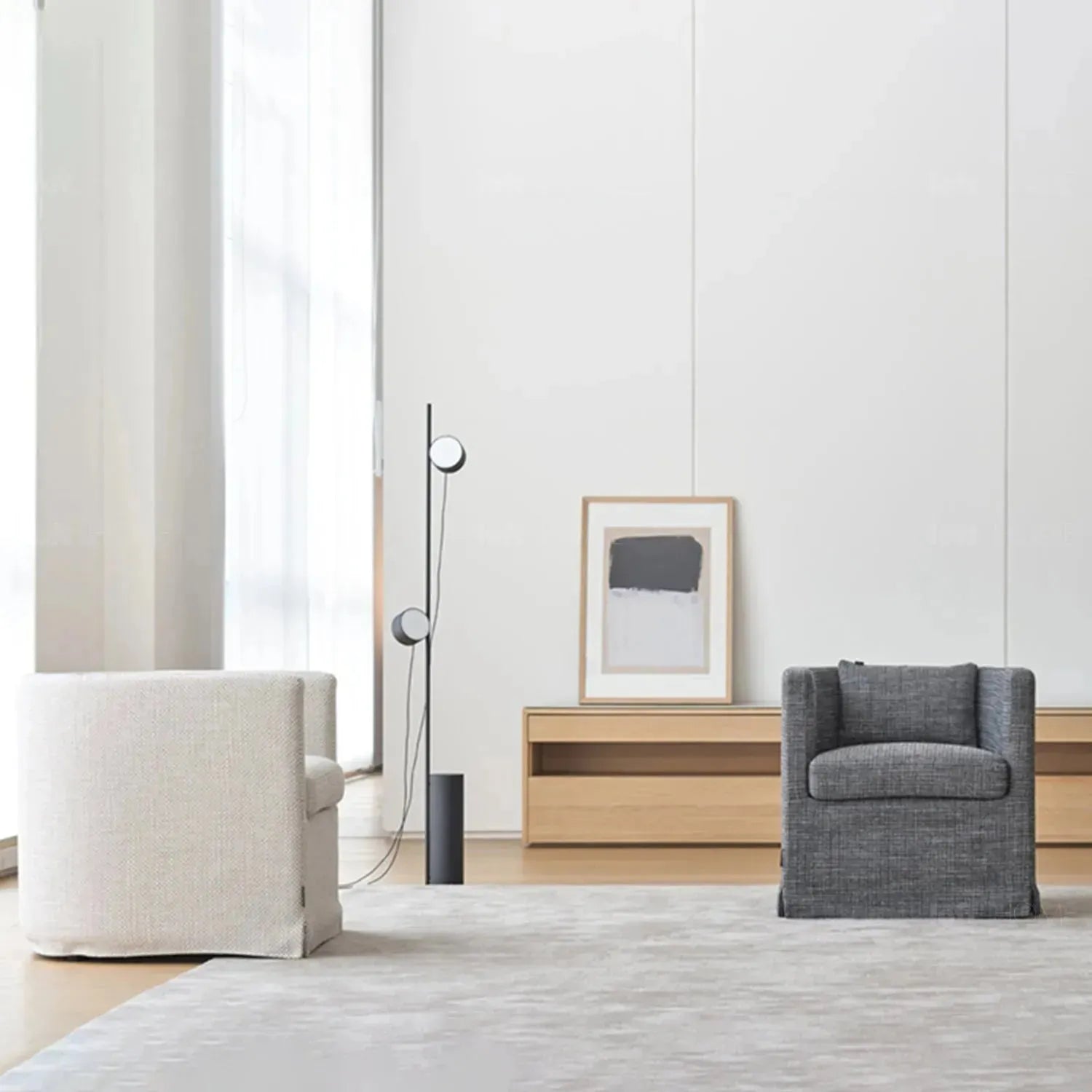 Minimalist Fabric 1 Seater Sofa YAN