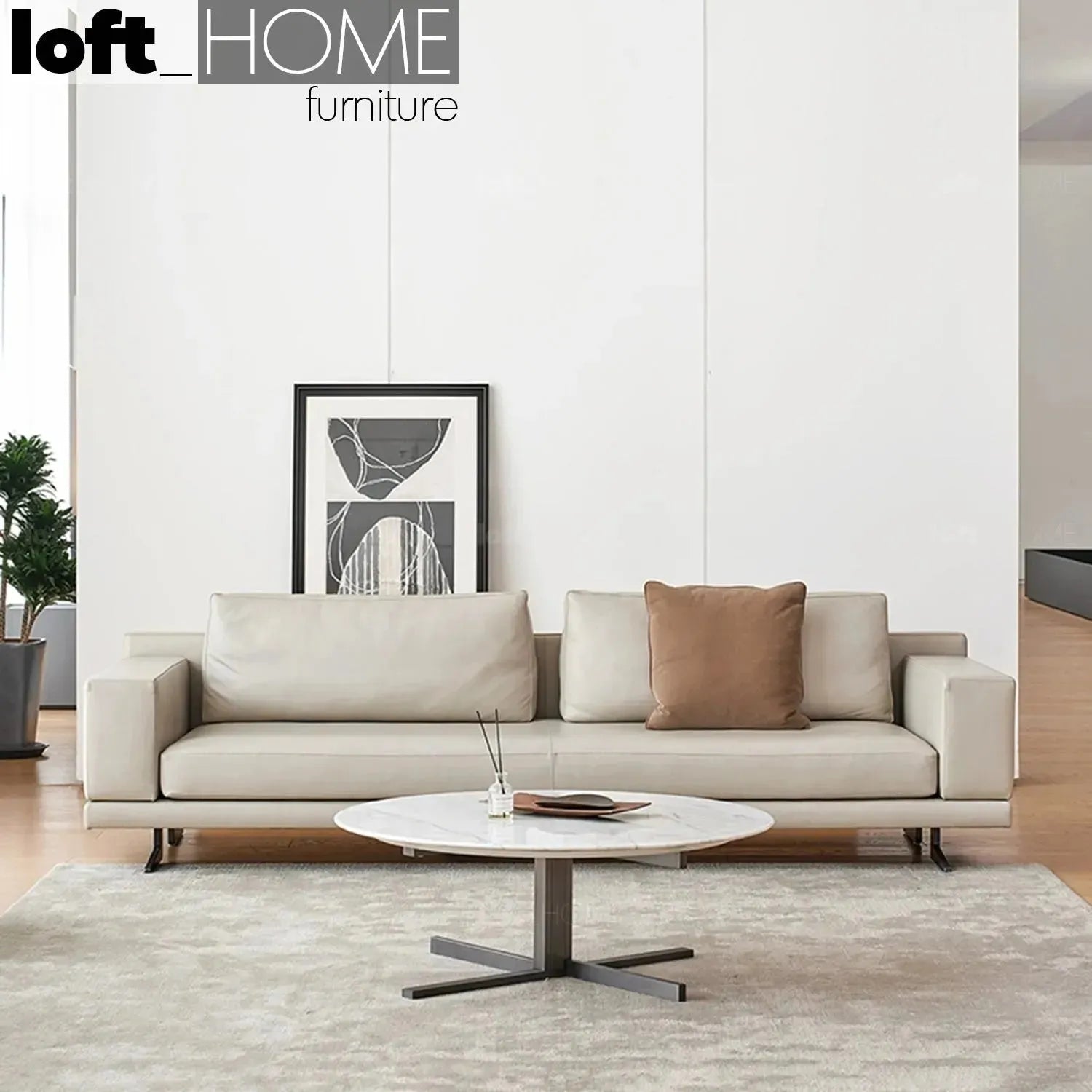 Minimalist Fabric 2 Seater Sofa BOLOGNA