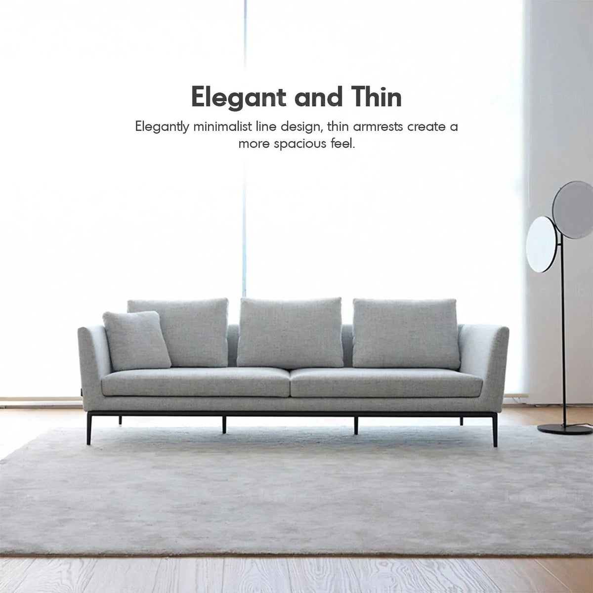 Minimalist Fabric 2 Seater Sofa GRACE