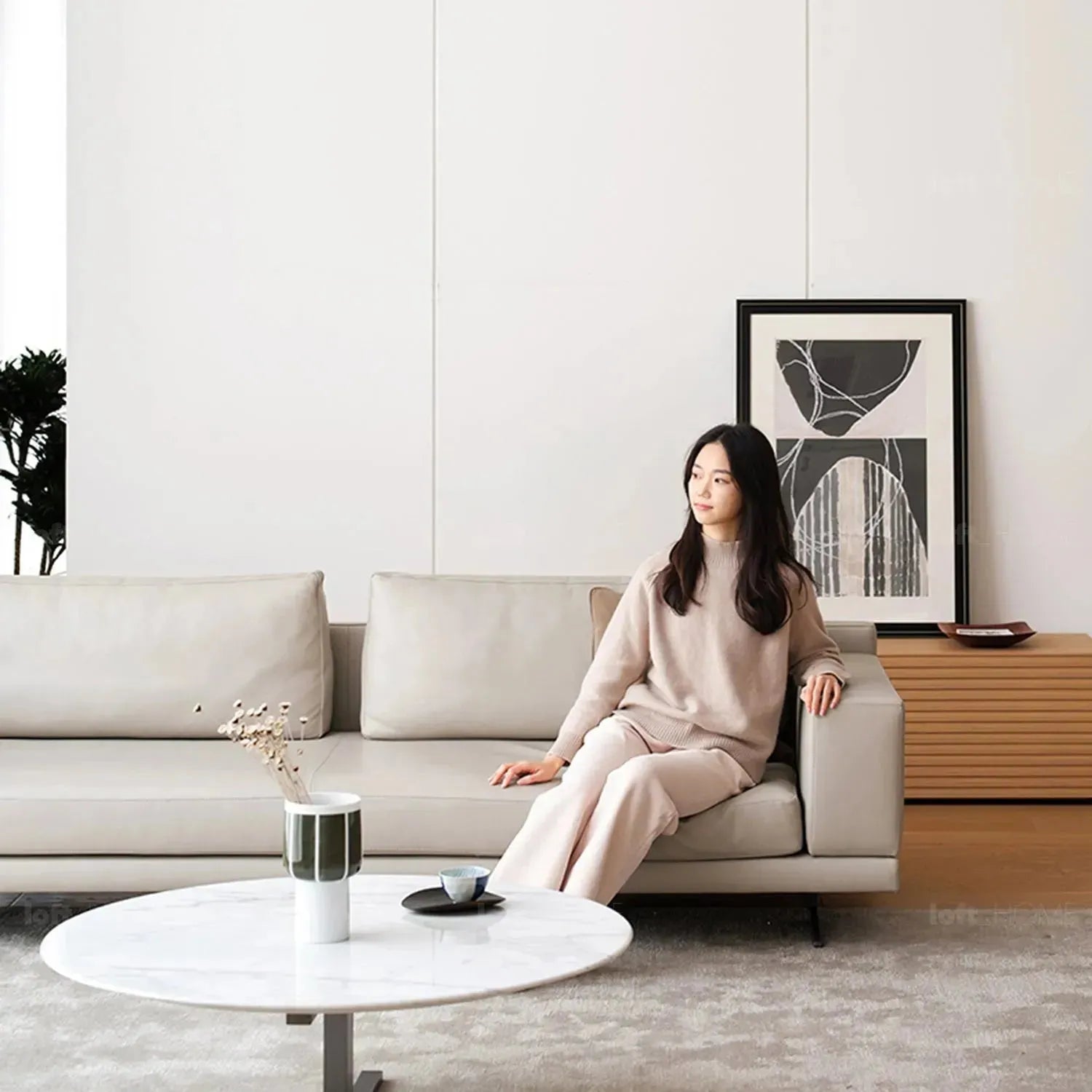 Minimalist Fabric 3 Seater Sofa BOLOGNA