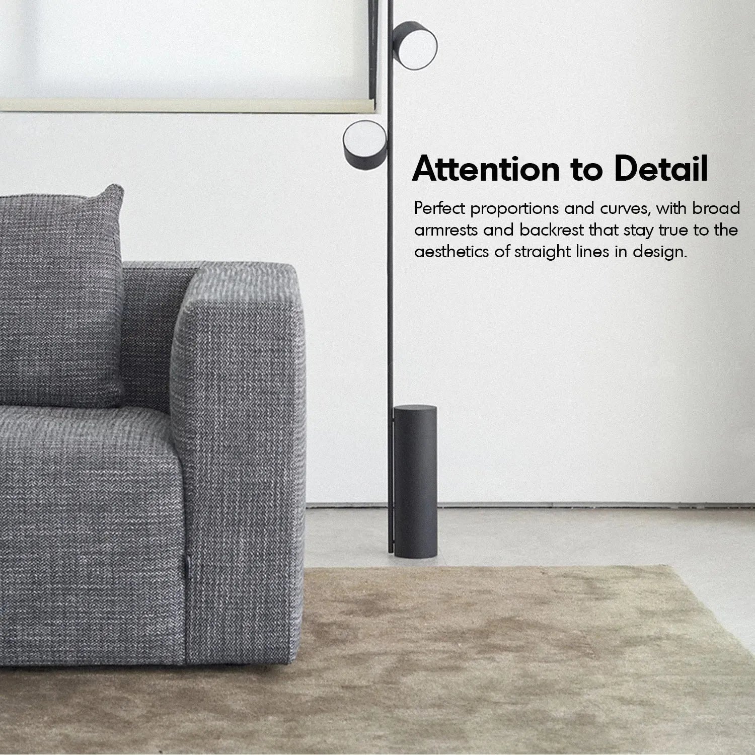 Minimalist Fabric 3 Seater Sofa BRI