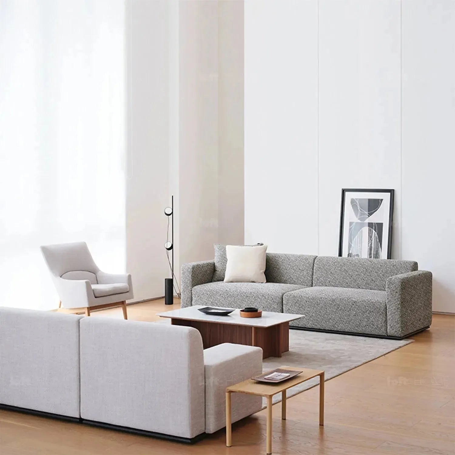 Minimalist Fabric 3 Seater Sofa NEMO