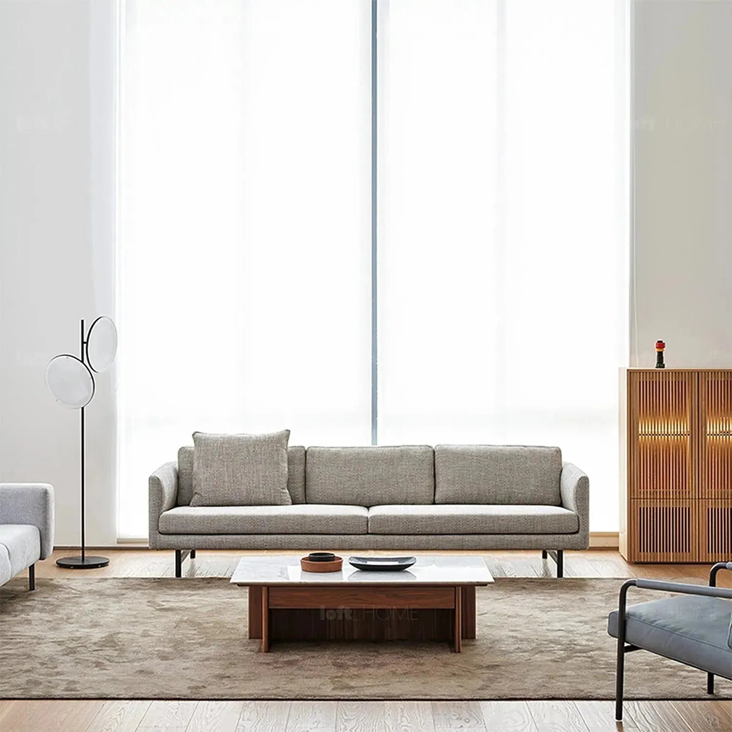 Minimalist Fabric 3 Seater Sofa NOR