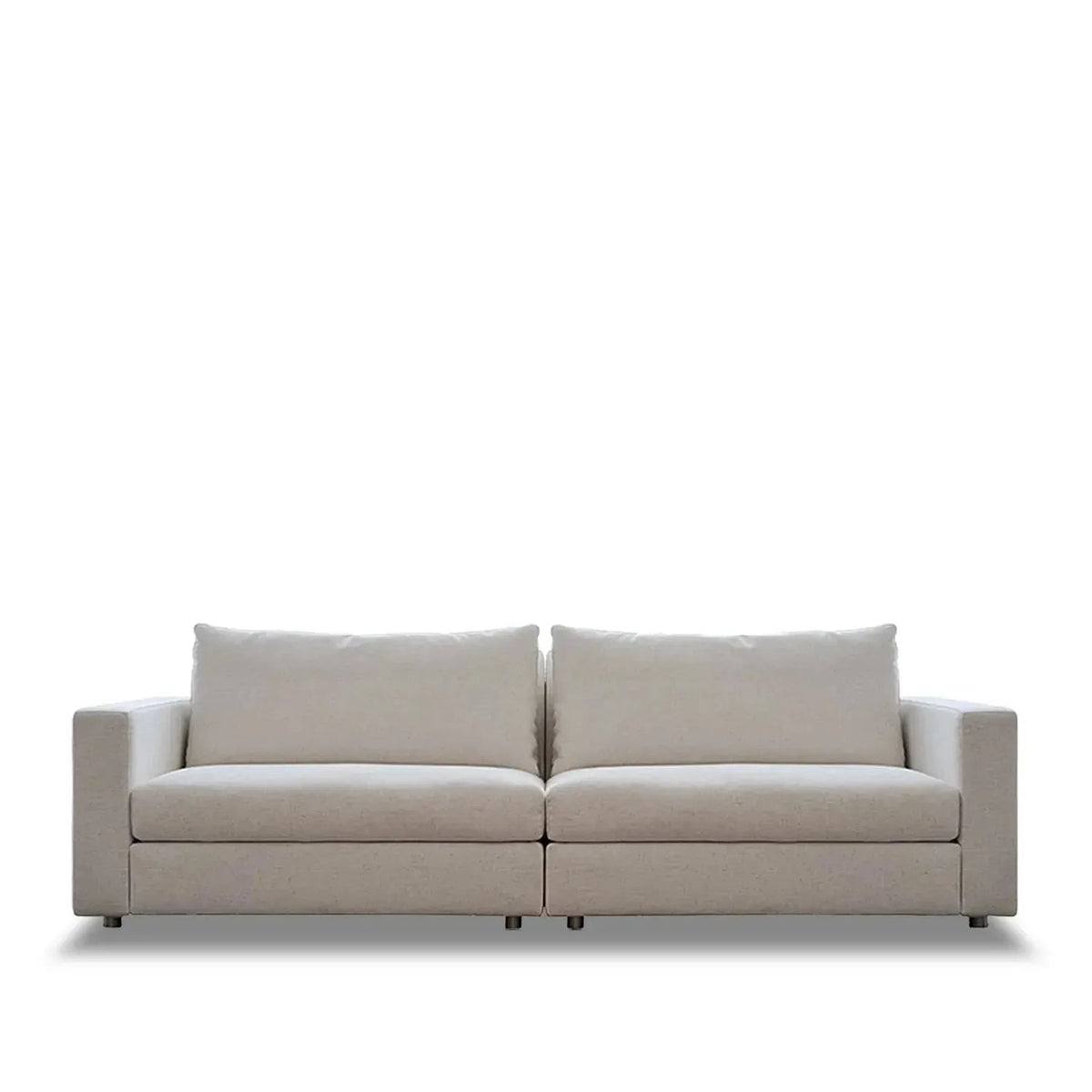 Minimalist Fabric 3 Seater Sofa WHITE