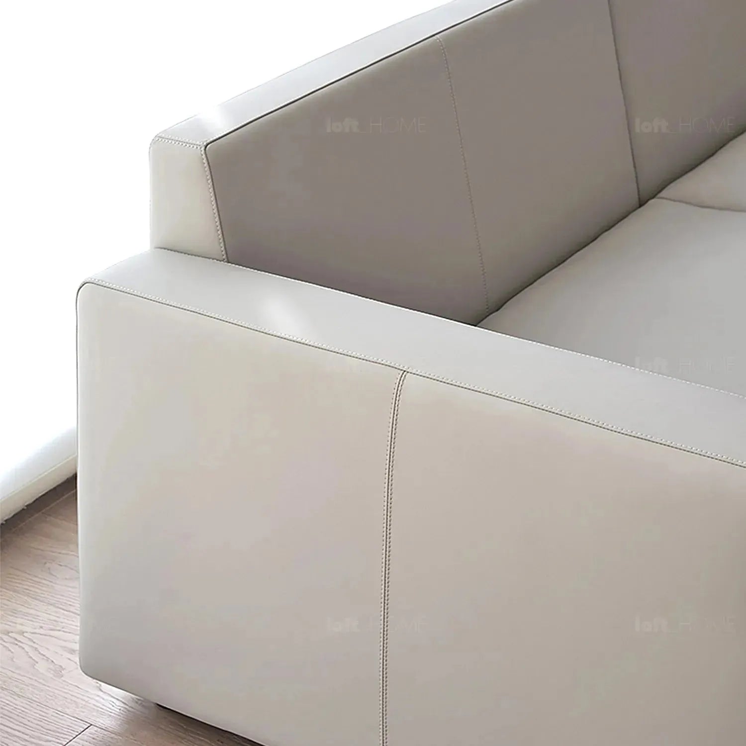 Minimalist Fabric 3 Seater Sofa WHITE