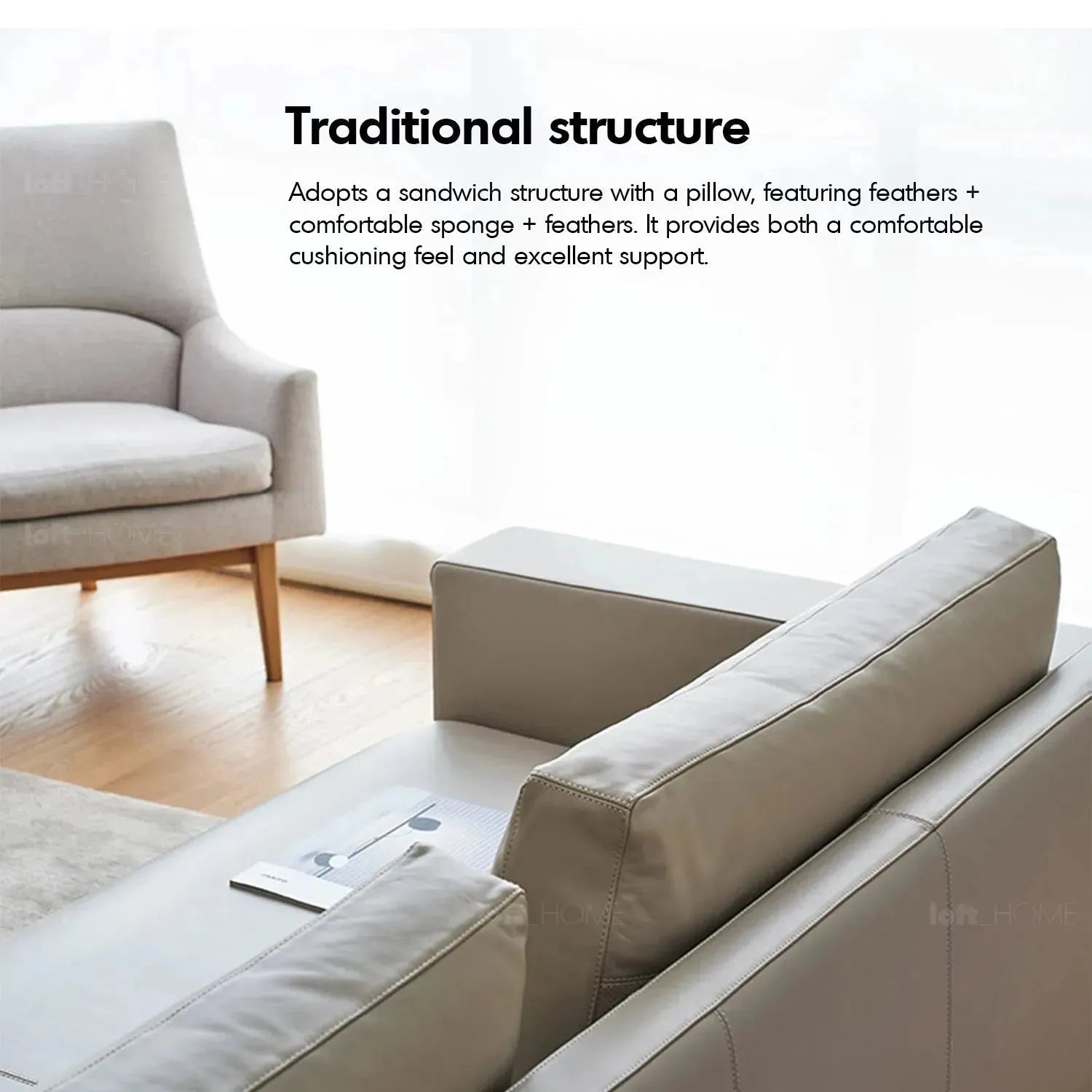 Minimalist Fabric 3.5 Seater Sofa BOLOGNA