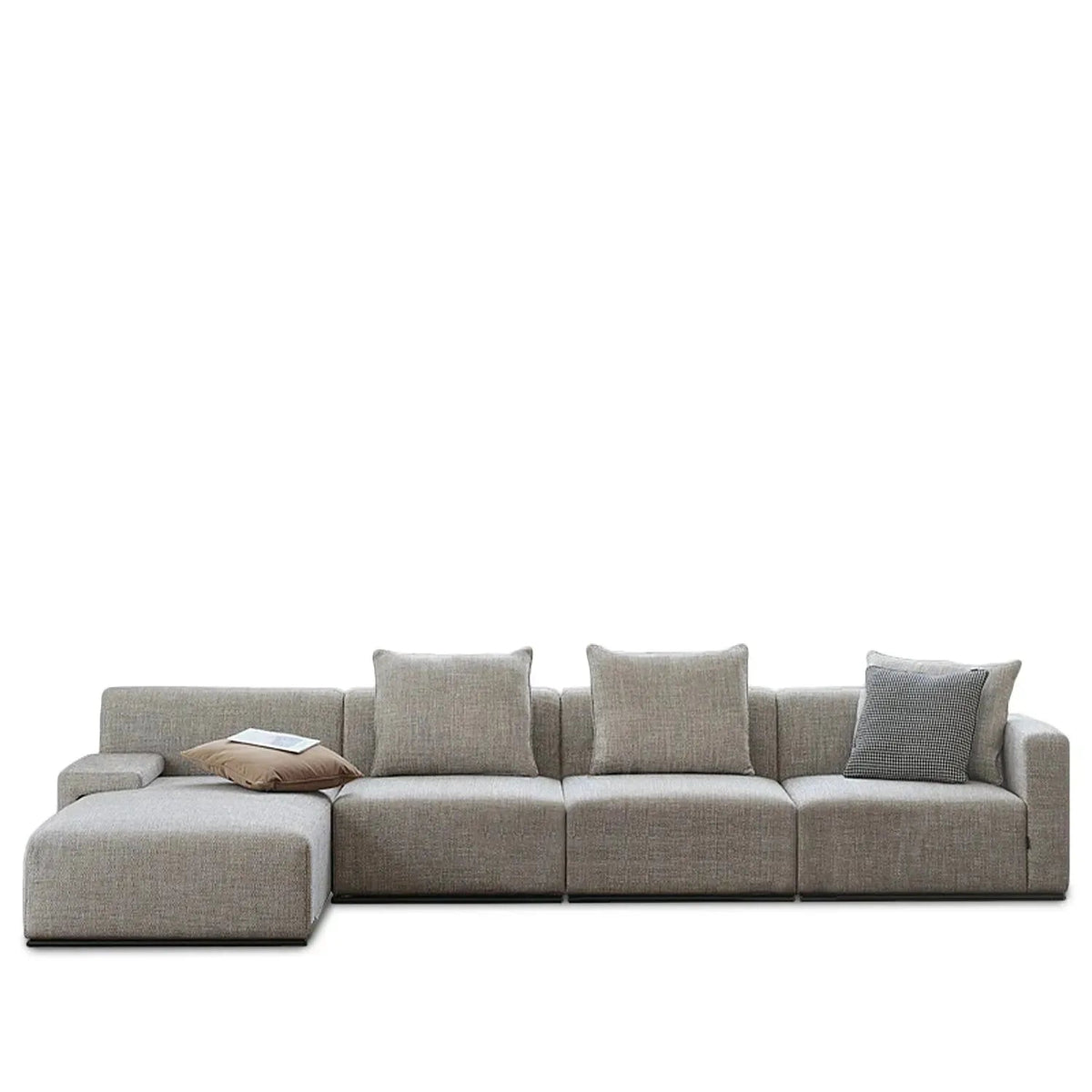 Minimalist Fabric L Shape Sectional Sofa NEMO 3+L