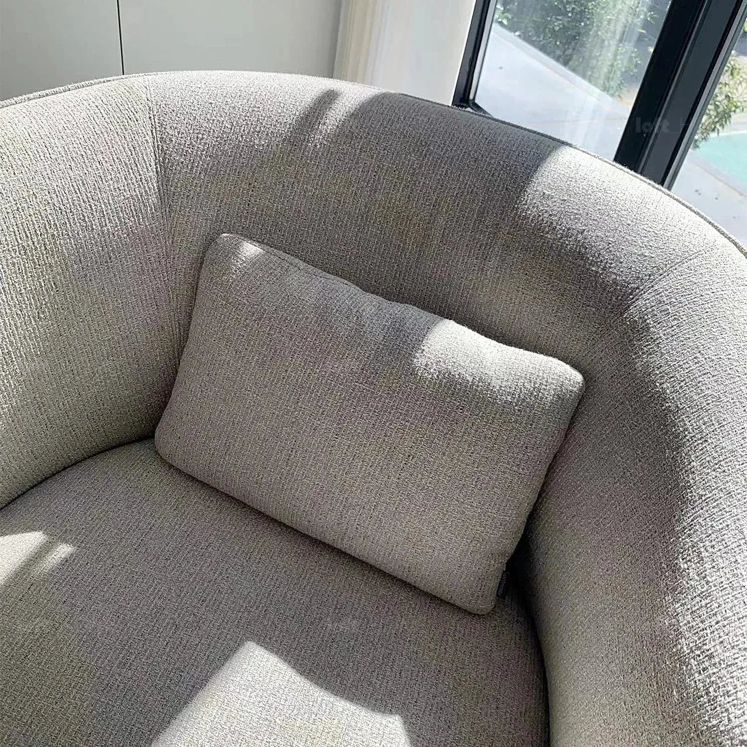 Minimalist Fabric Revolving 1 Seater Sofa HEB