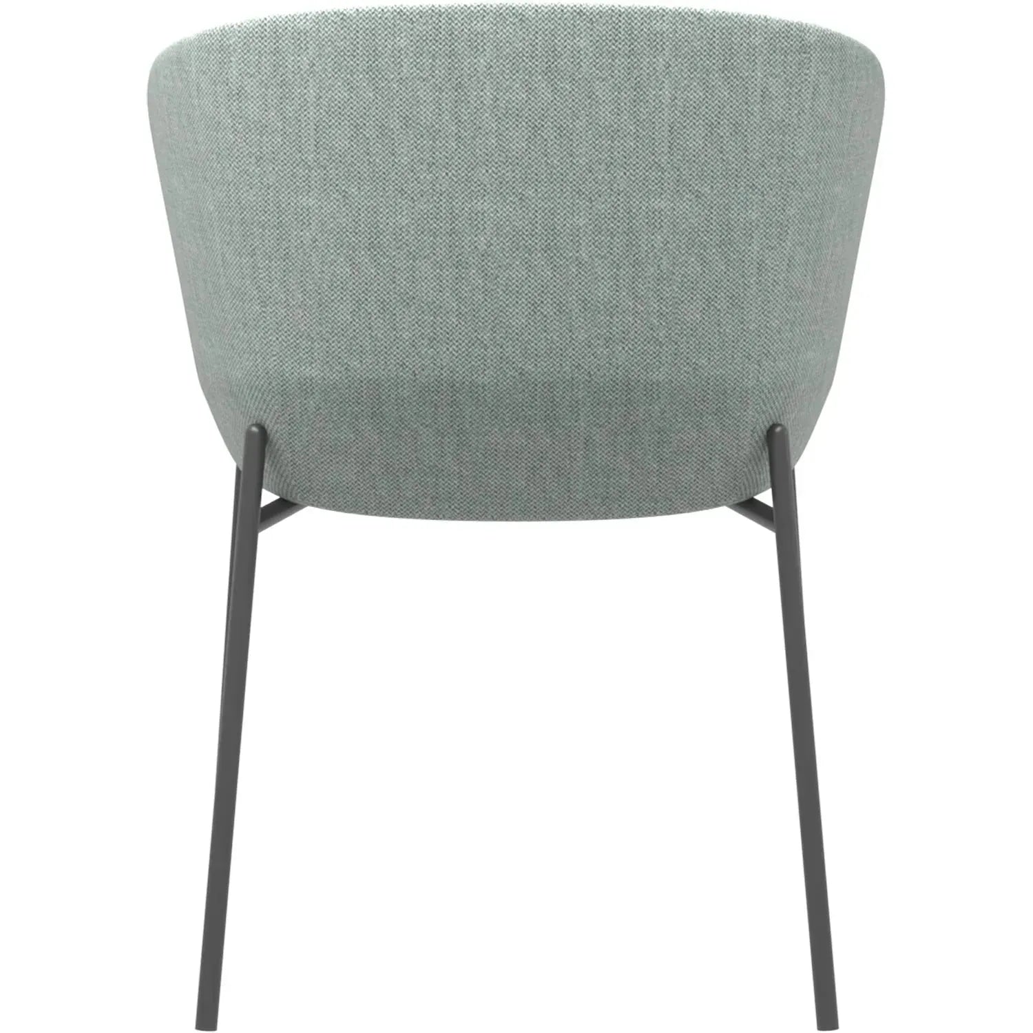 Minimalist Metal Fabric Dining Chair SLICING