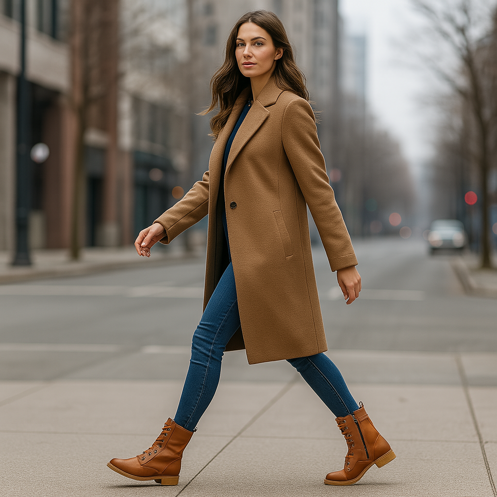 Bottines Nora en similicuir avec fermeture éclair pour femme | Idéales pour les journées décontractées