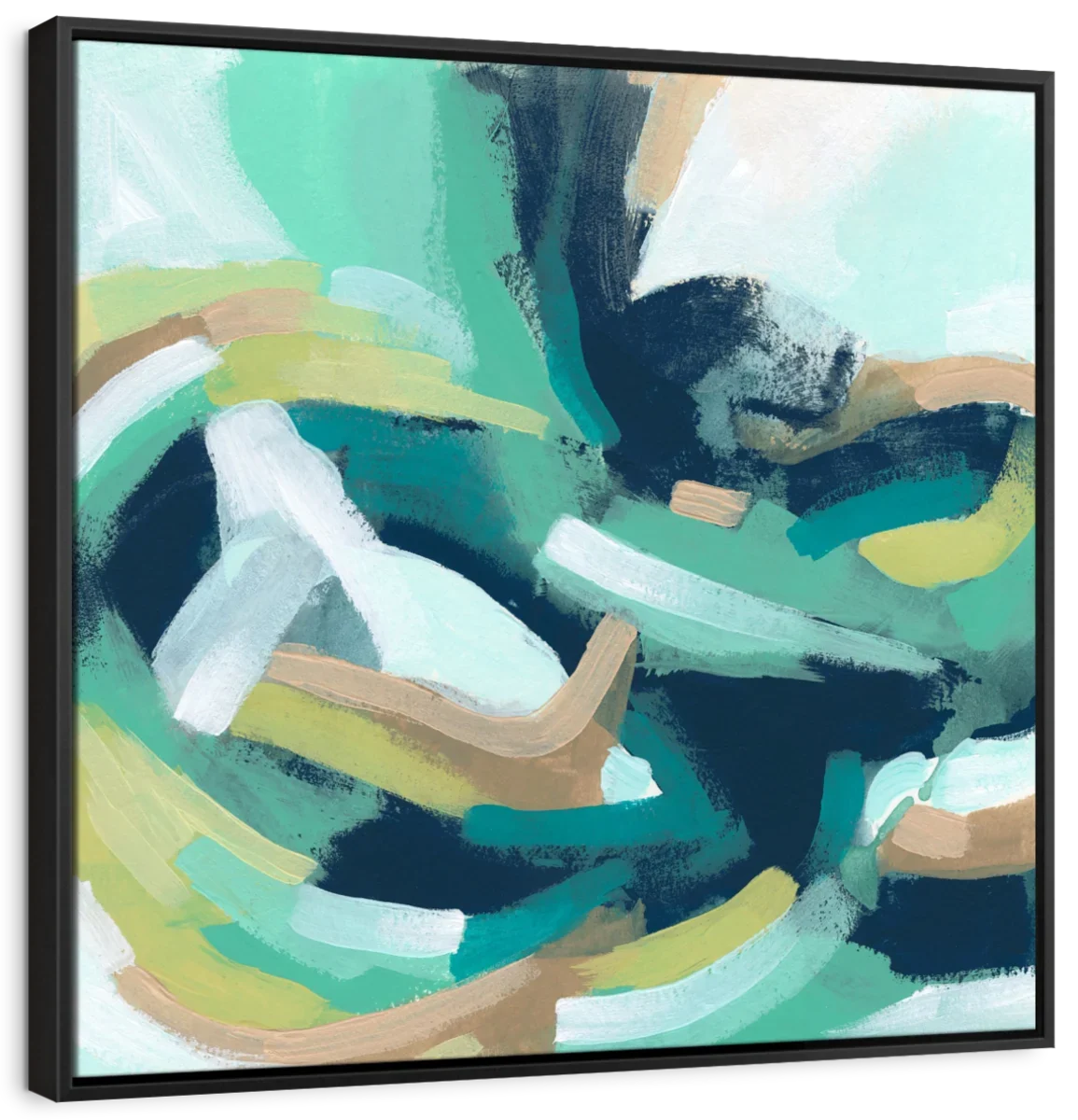 Teal Swirl Abstract IV Wall Art