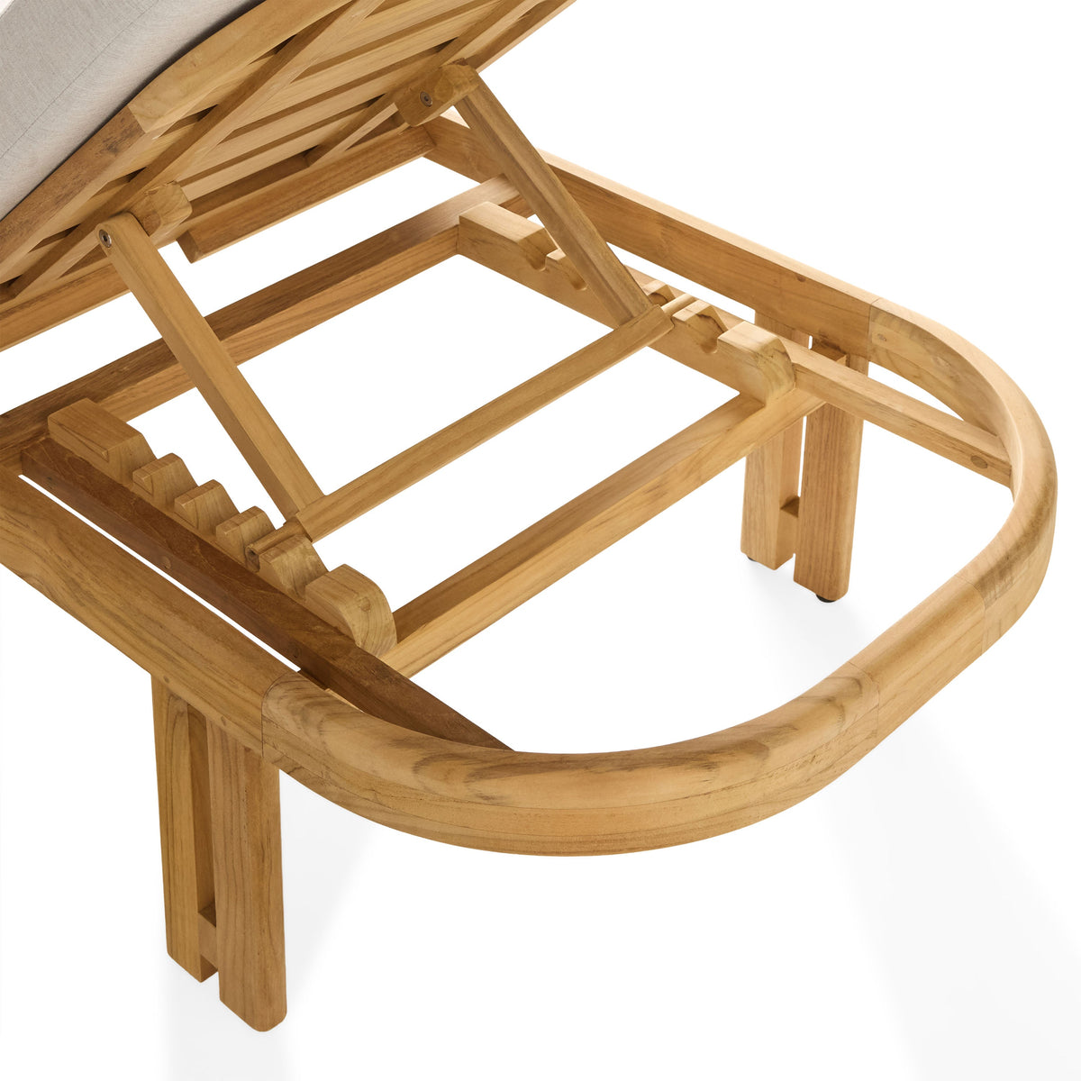 Ojai Teak Chaise Lounge, back view