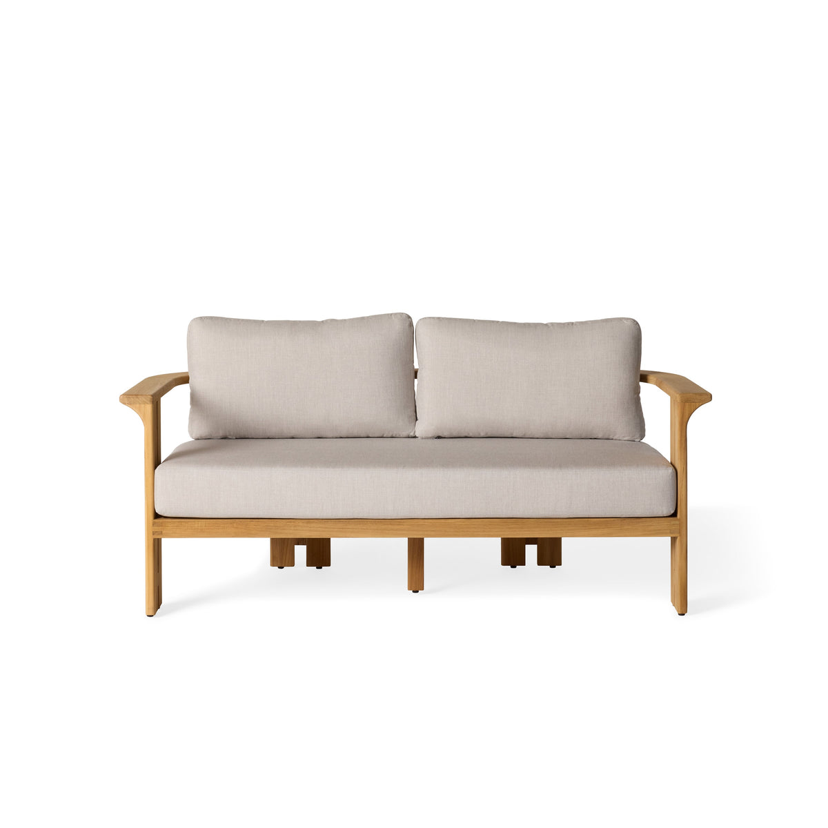 Ojai Teak Loveseat, front view