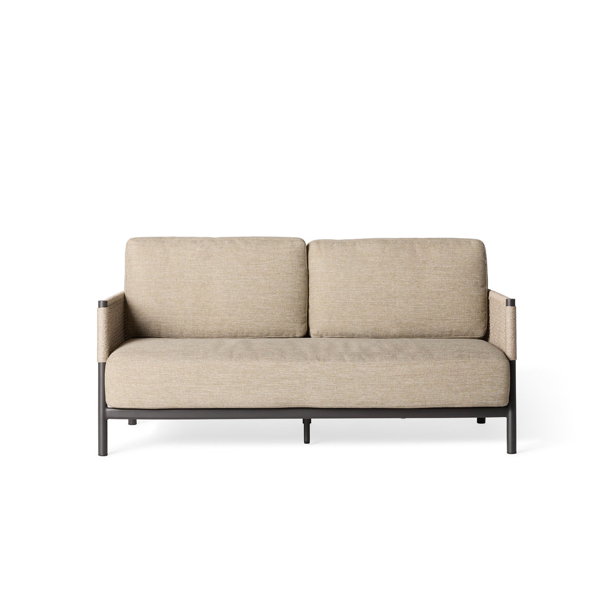 Saratoga Charcoal Aluminum Loveseat