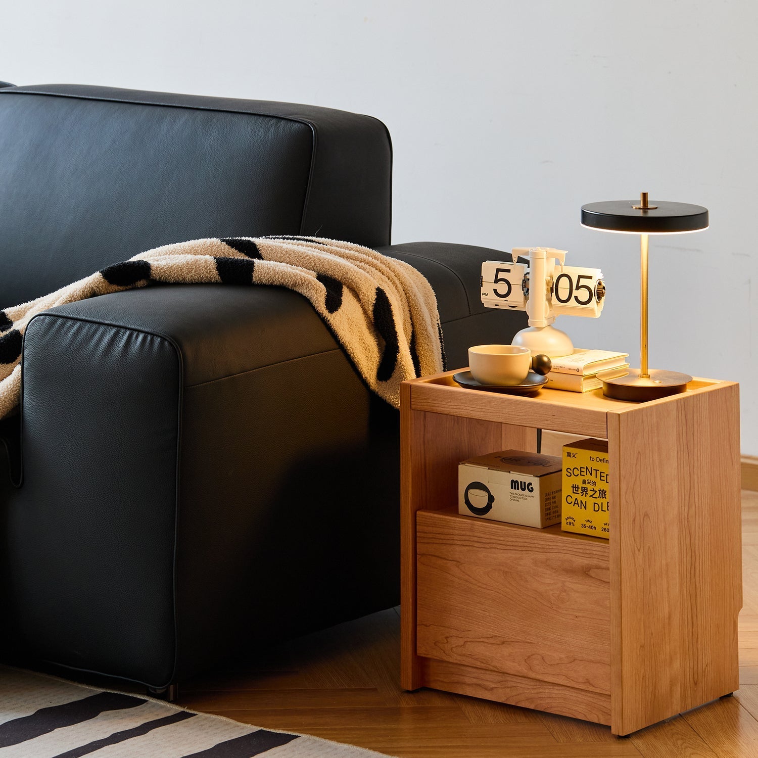 Scandinavian Cherry Wood Side Table SUGAR