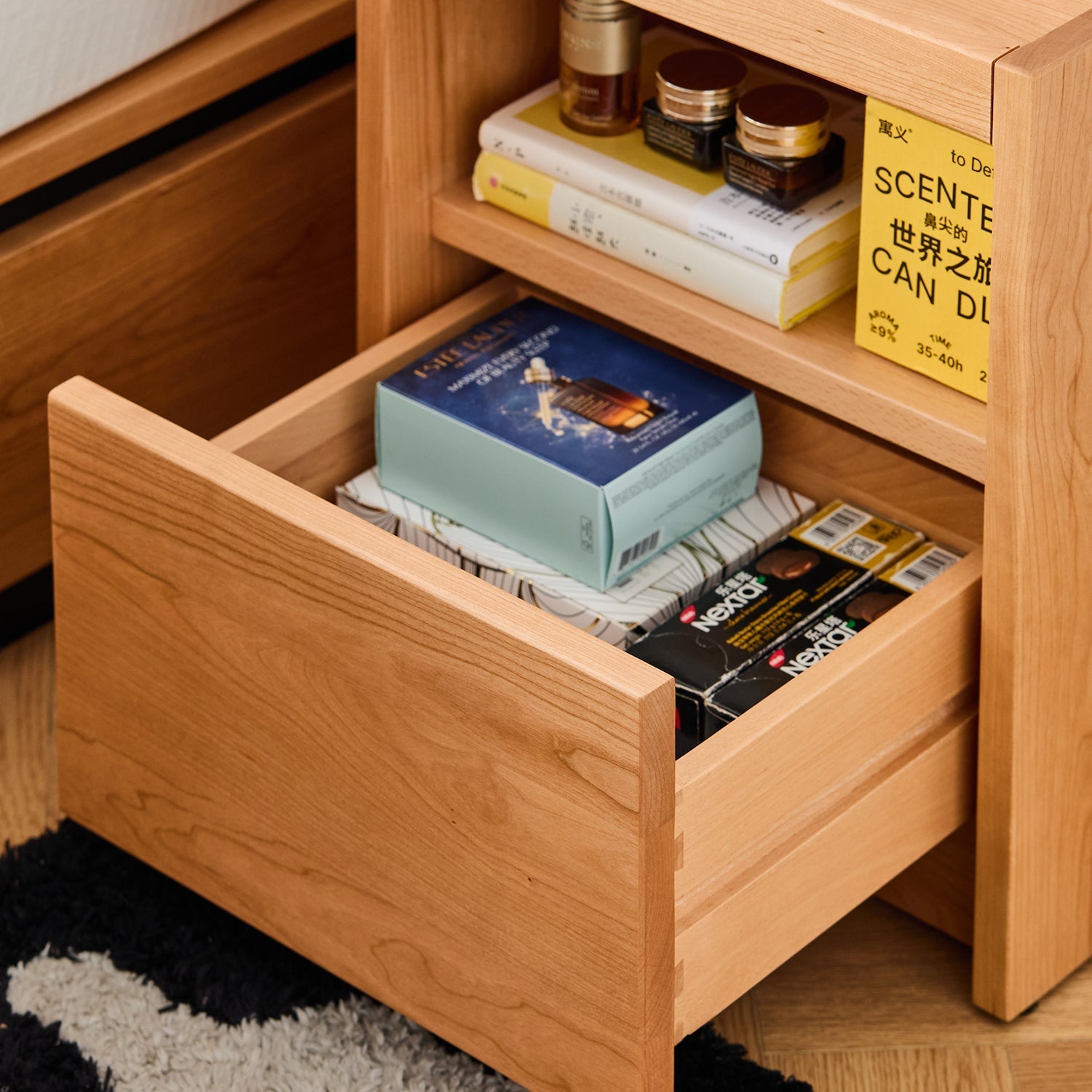 Scandinavian Cherry Wood Side Table SUGAR