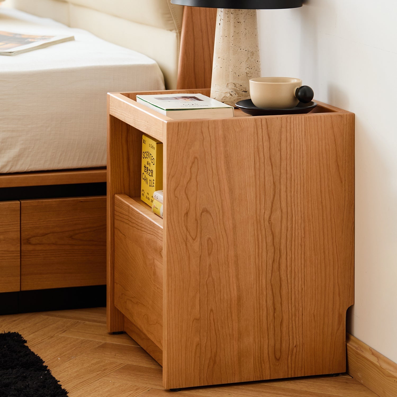 Scandinavian Cherry Wood Side Table SUGAR