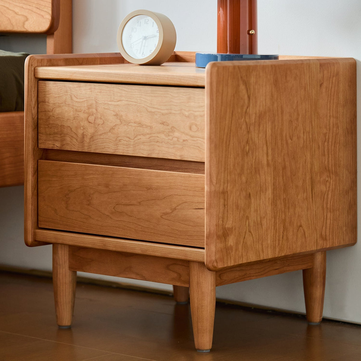 Scandinavian Cherry Wood Side Table VISTA