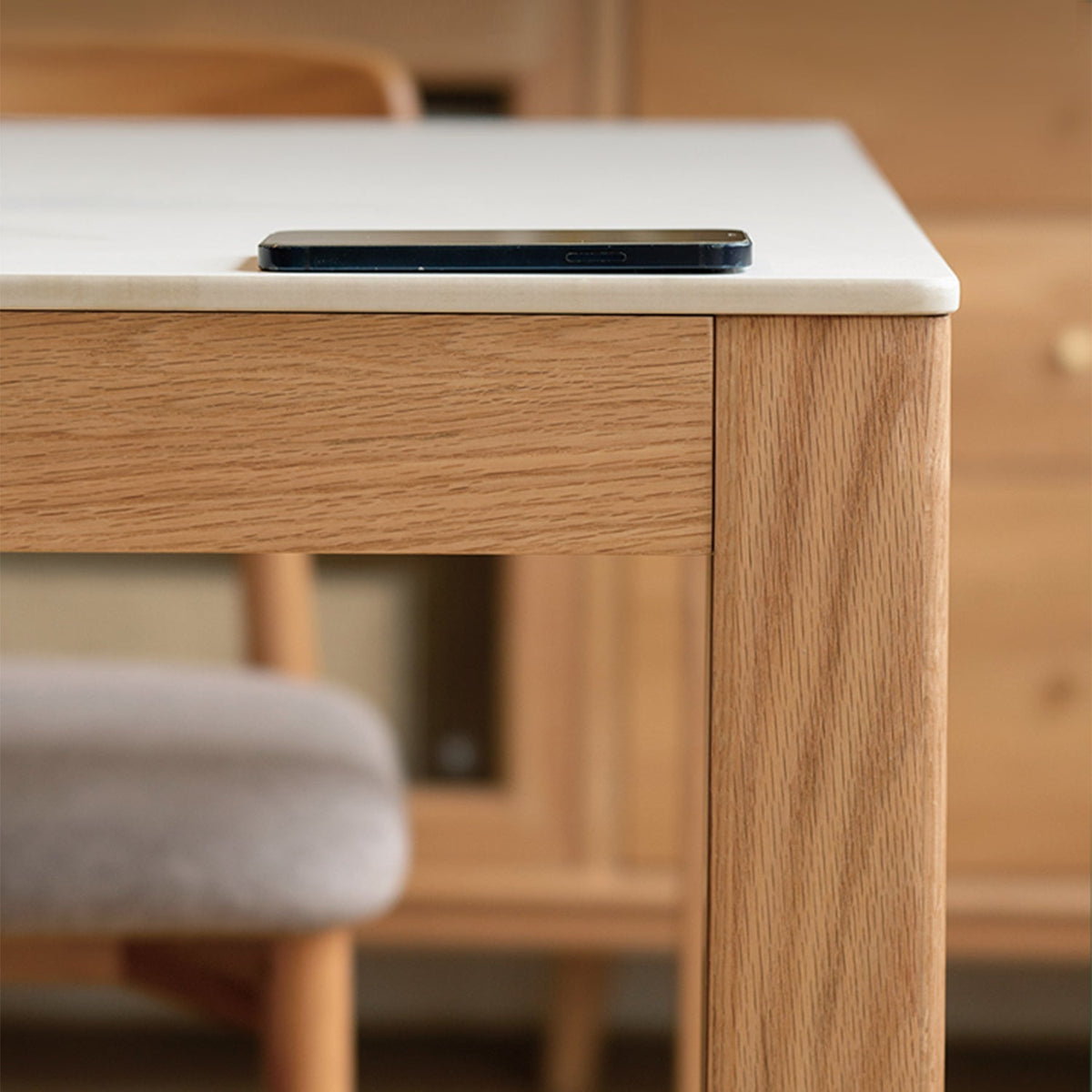 Scandinavian Oak Wood Dining Table ELM