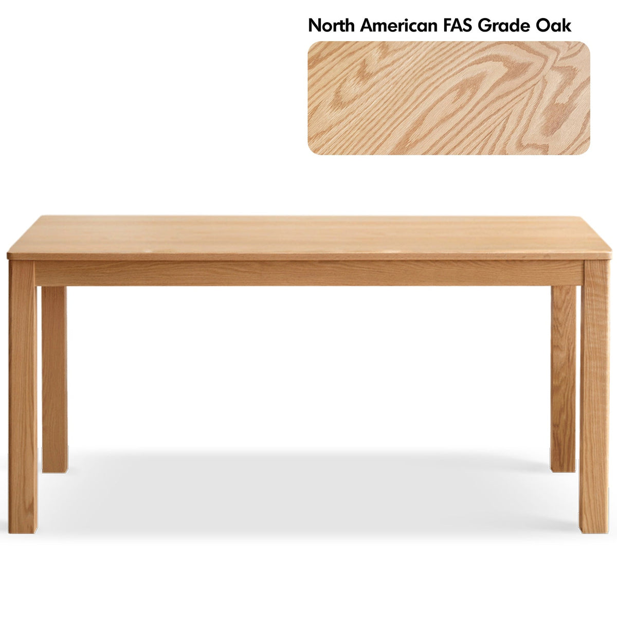 Scandinavian Oak Wood Dining Table ELM