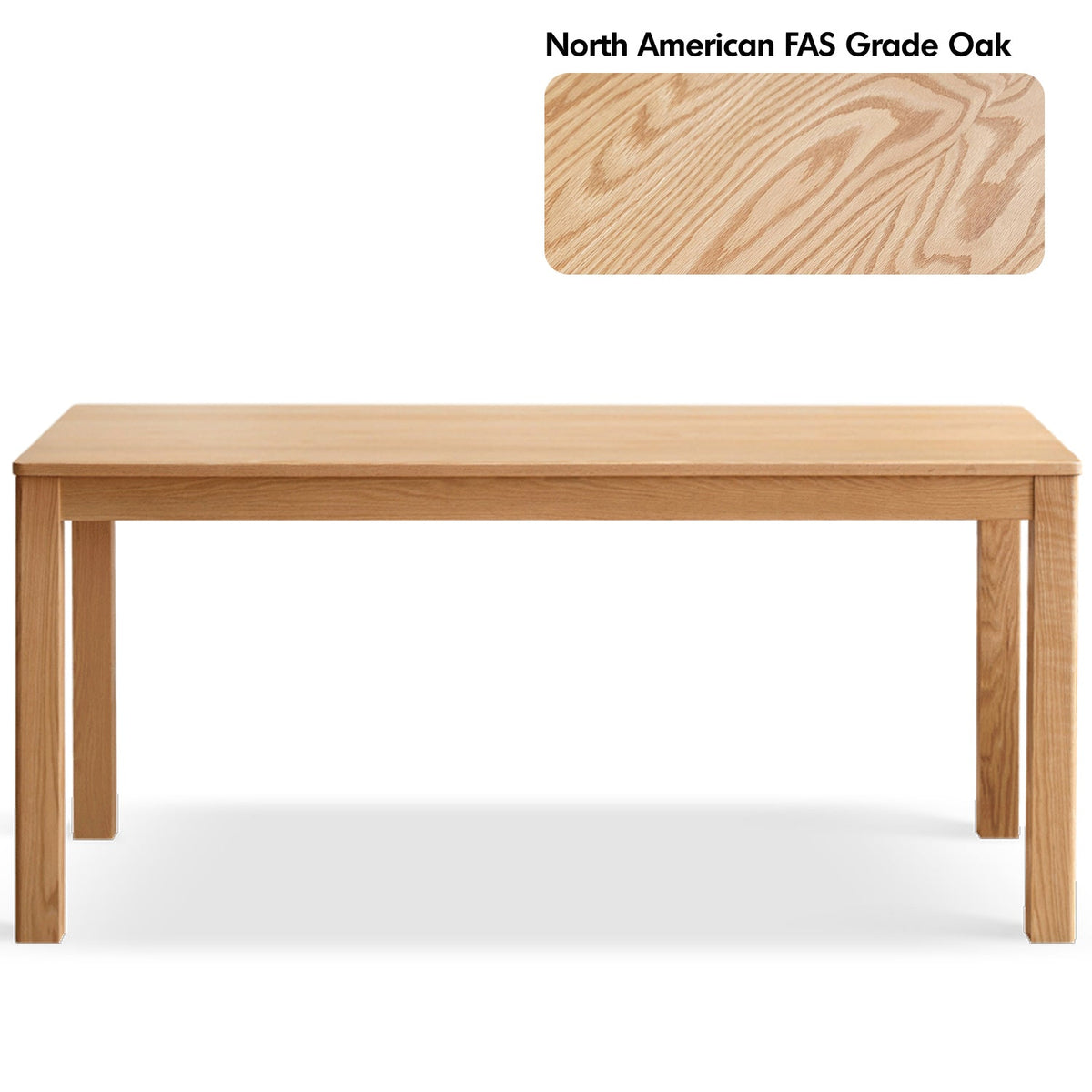 Scandinavian Oak Wood Dining Table ELM