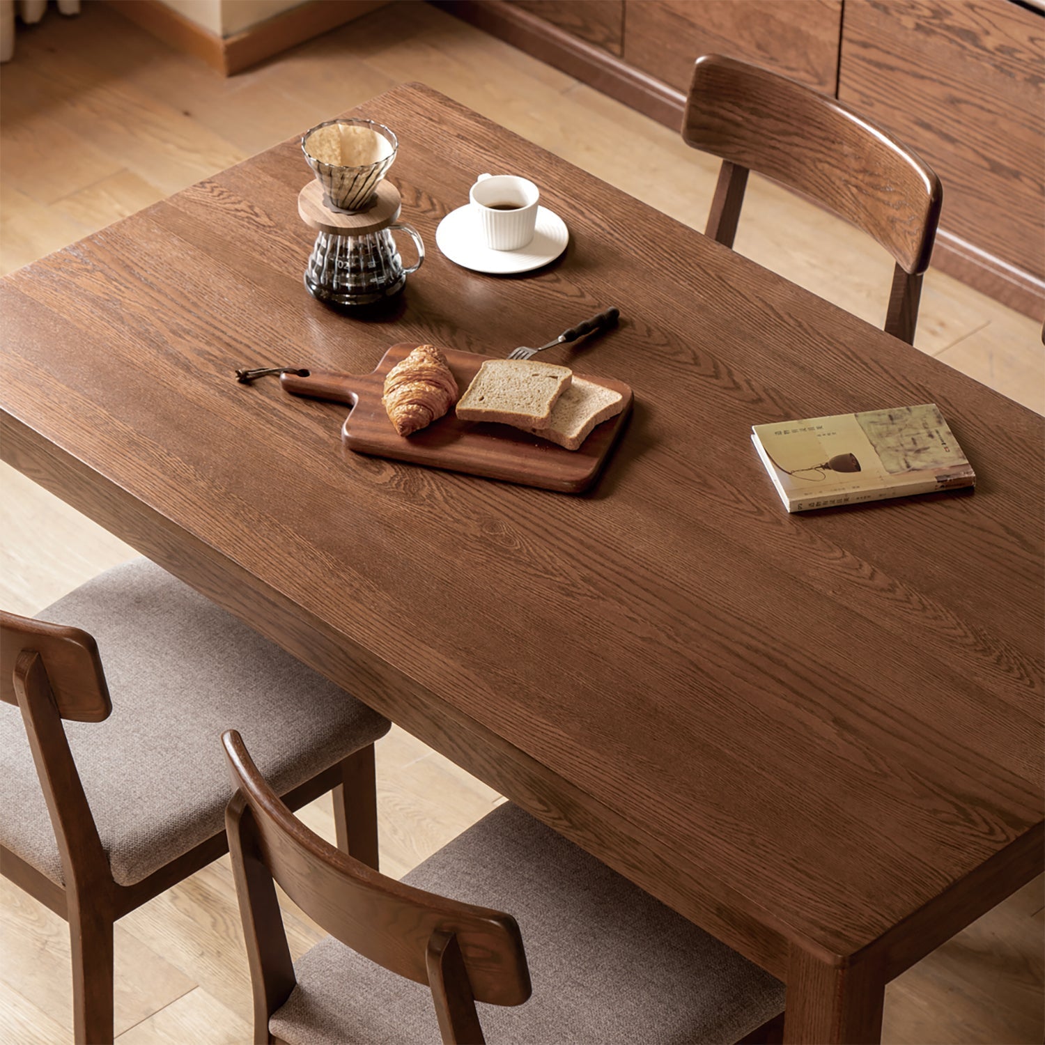 Japandi Oak Wood Dining Table WALDEN